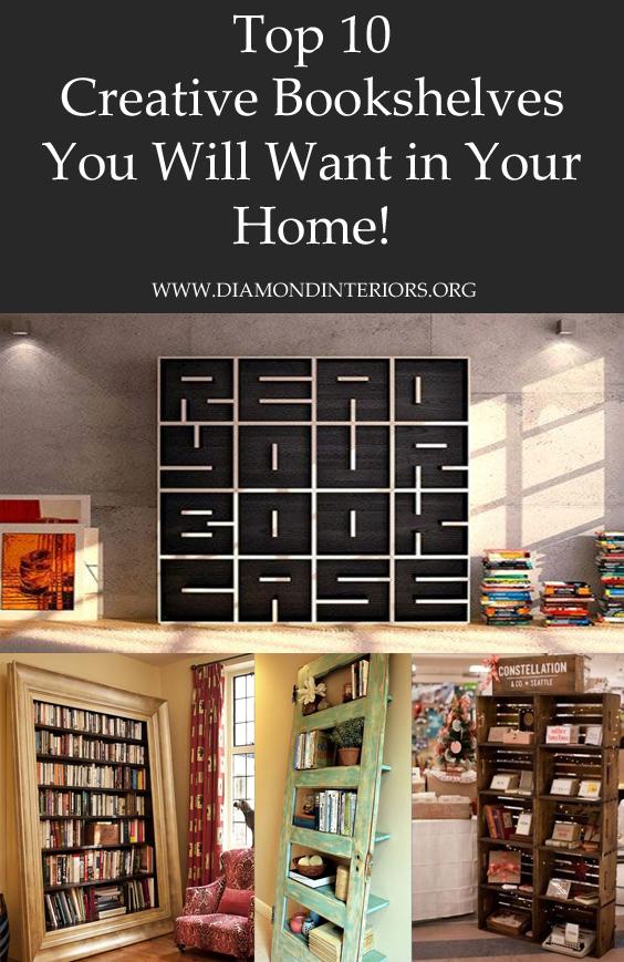 Top 10 Creative Bookshelves You Will Want in Your Home by Diamond Interiors